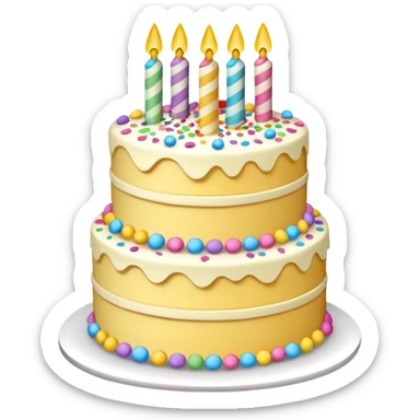 confetti three layer cake sticker