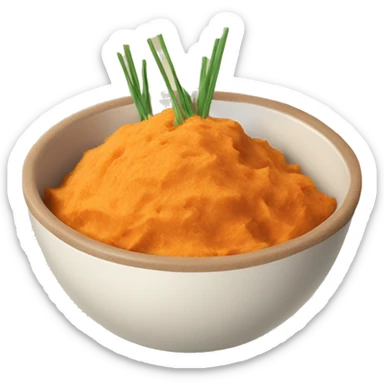 mashed sweet potatoes in a bowl  sticker