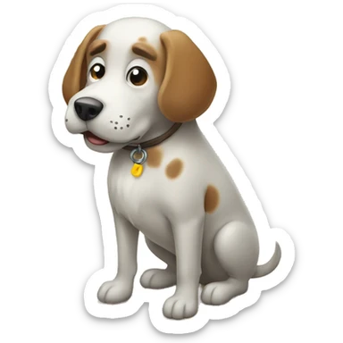 Dog pooping  sticker