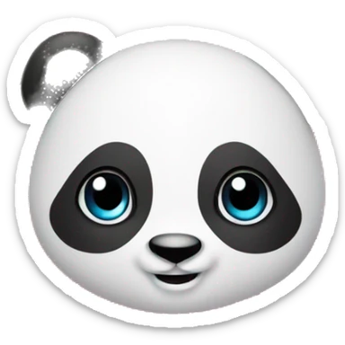 Panda enamorado con tulipanes sticker