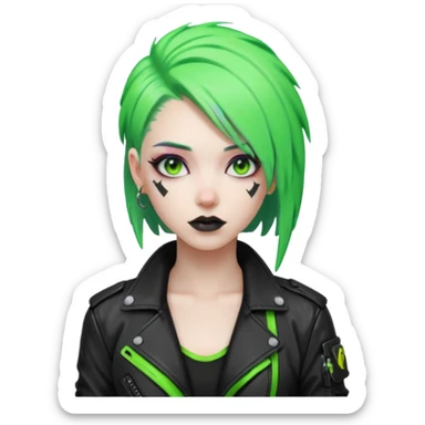 Cyberpunk female sticker