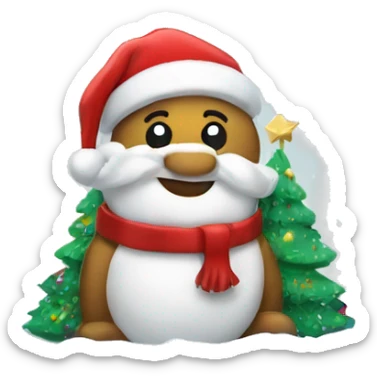 Christmas snowglobe sticker