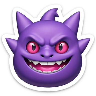 Pokemon legendary purple and pink mega gengar sticker