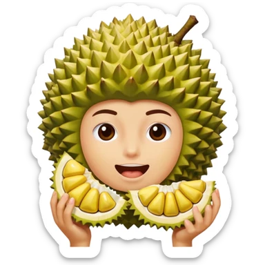Lagi makan durianShark with a top hat sticker