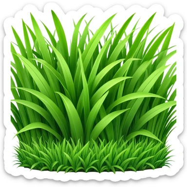 generate realistic grass in 3d style sticker