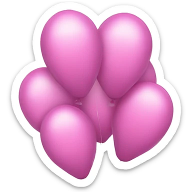 4 pink balloons, each shaped as one of these numbers: 2 0 2 5 sticker