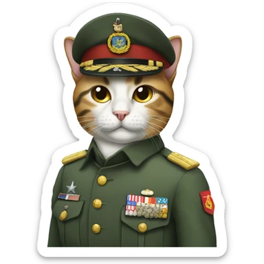Militar cat sticker