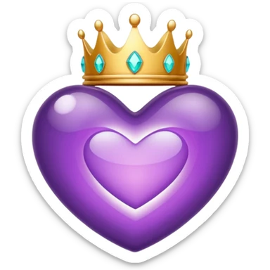 una corona epica de color morado sticker