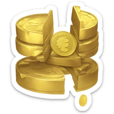 gold coin-gpu inside-crypto sticker