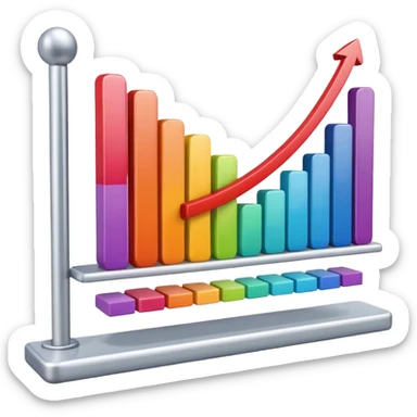 gráfico de ventas sticker