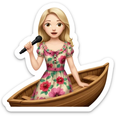 amanda seyfried singing on a boat sticker
