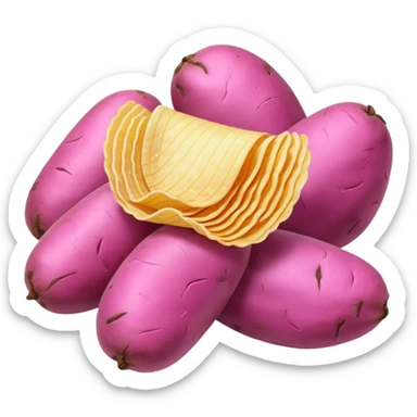 Pink potato chips sticker