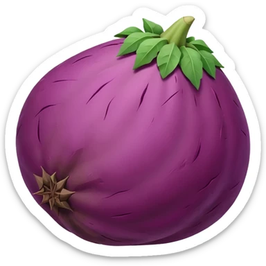 pointy purple sweet potato no green part sticker