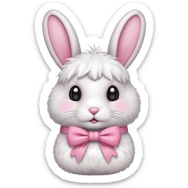 rabbit wear the bowknot sticker