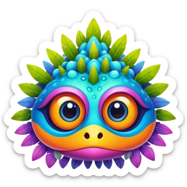  exotic tropical Fakémon-Pokémon-Vernid-creature sticker