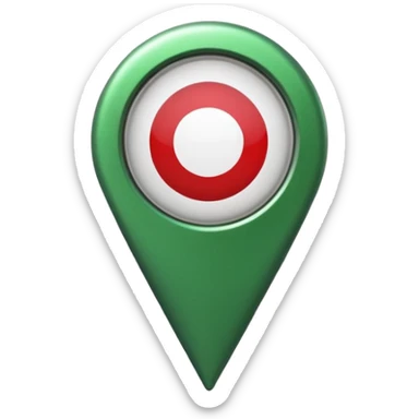 location pin Italy milan green sticker