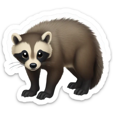 Mustelid Wolverine in snow  sticker