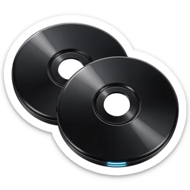 two black computer disk sticker