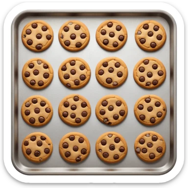 Baking tray with cookies sticker