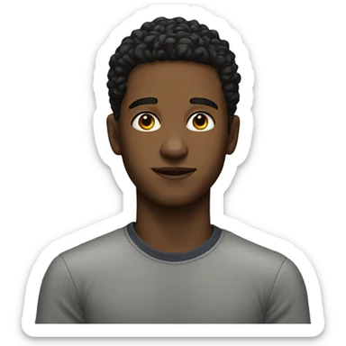 portrait of a young man sticker