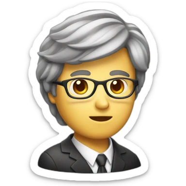 lawyer with question mark above head sticker