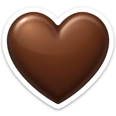 Brown heart sticker