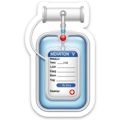 Medication iv label sticker