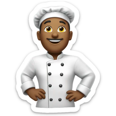 Chef blowing a kiss sticker