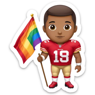 Gay pride 49ers fan sticker