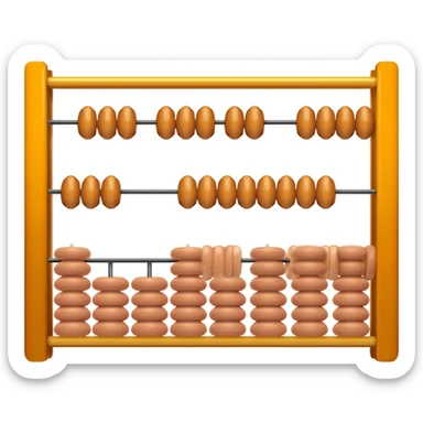 Lottery abacus sticker