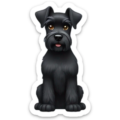 Black schnauzer sticker