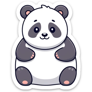 Fat panda sticker