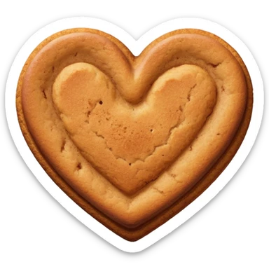 snicker doodle cookie with cinnamon powder on top in a heart shape cookie sticker