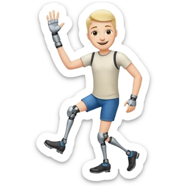 Ich fühle mich fröhlich, weil ich taglich positive Lust habe. Außerdem habe ich gestren Unfall gemacht. Uhhh aber … ich bin stark 💪🏼🦿🦾 sticker