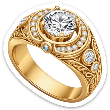 Romantic Masculine wedding engagement ring   sticker