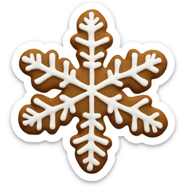 Gingerbread snowflake sticker
