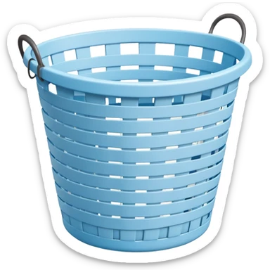 Light blue laundry basket sticker