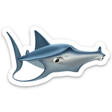 stingray swimming sticker