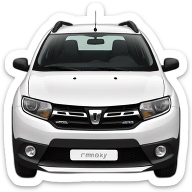 black Dacia Sandero front sticker
