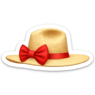 Farm hat + red bow  sticker