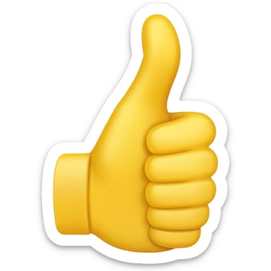 thumbs up emoji with two thumbs facinf outwards sticker