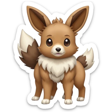  Buneary-Eevee-Rockruff-Hybrid (Full body) sticker