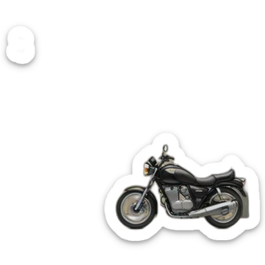 shed with a motorbike in it sticker