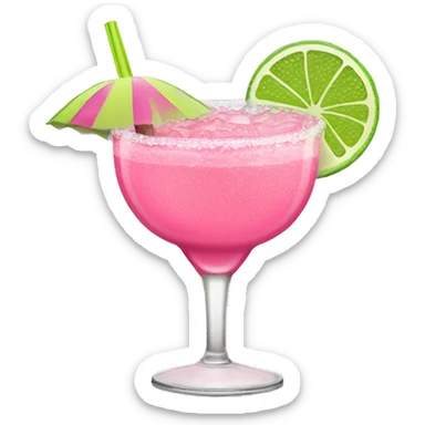 pink margarita in glass sticker