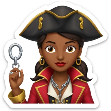 captain hook female dark hair hook sticker