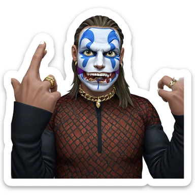 intense gaze with jewelry sticker