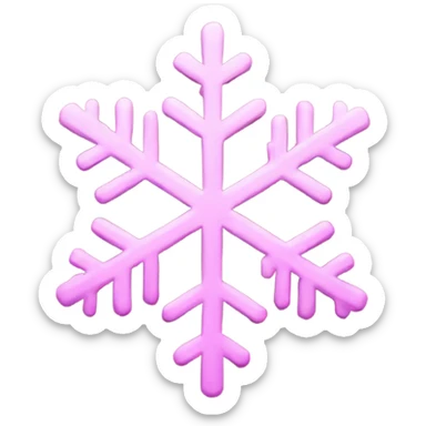 pink snowflake  sticker