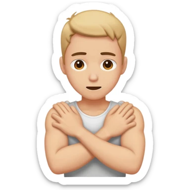 arms crossed around your neck crashing out  sticker