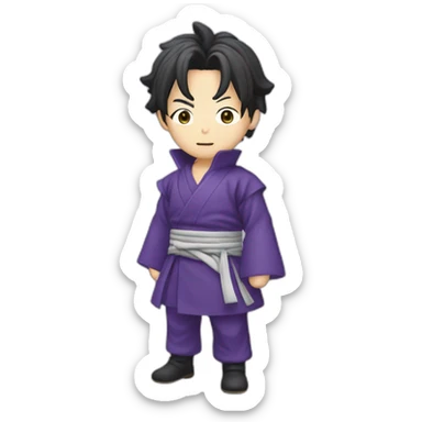 Satoru gojo doing a hollow purple sticker