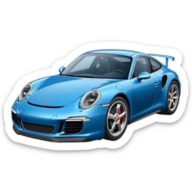 Porsche 911 bleue nuit sticker